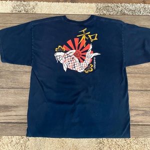 Element Koi fish Mens graphic tee size large